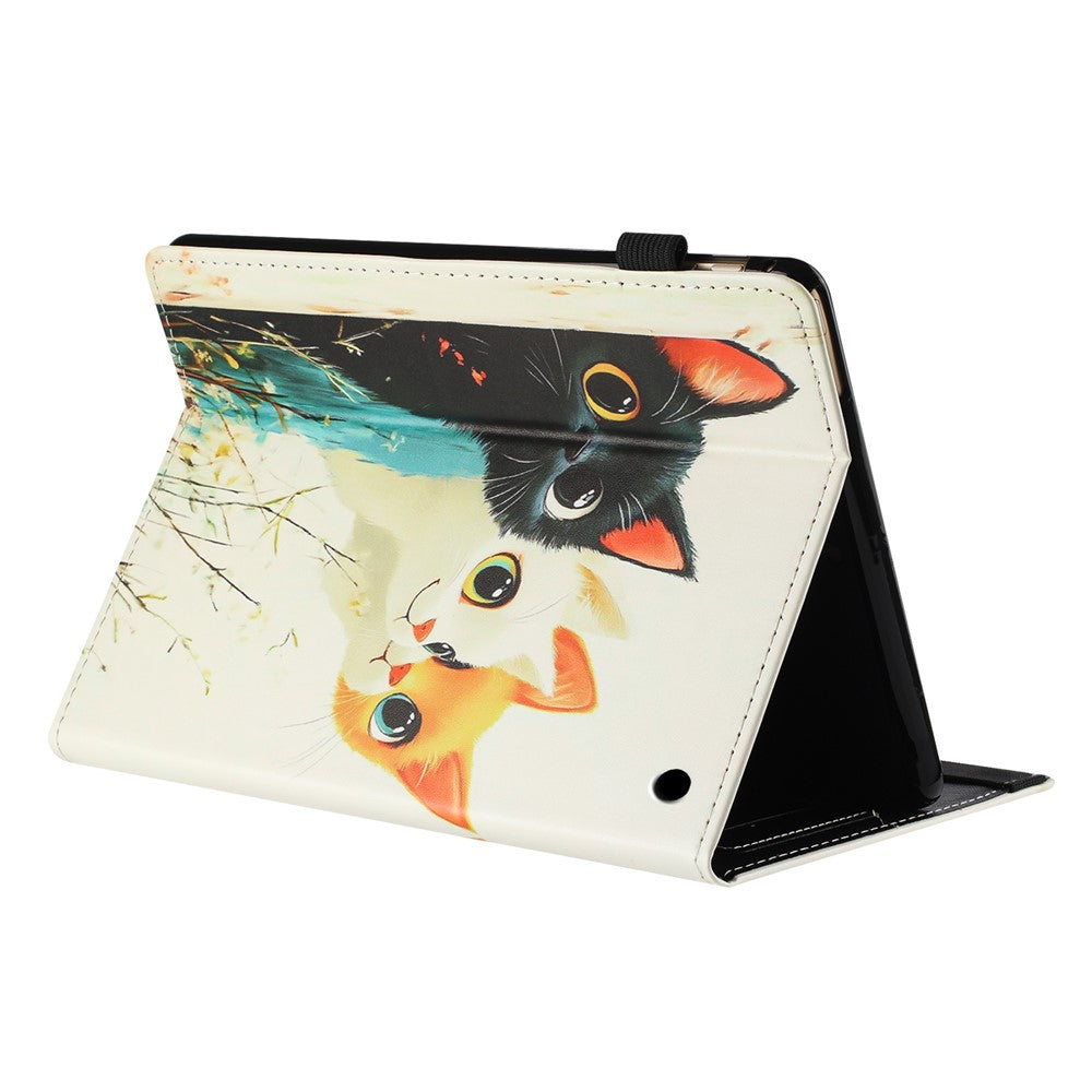 For Amazon Kindle Fire Max 11 2023 Tablet Case Litchi Texture Pattern Printing Leather Cover Auto Sleep  /  Wake with Card Holder