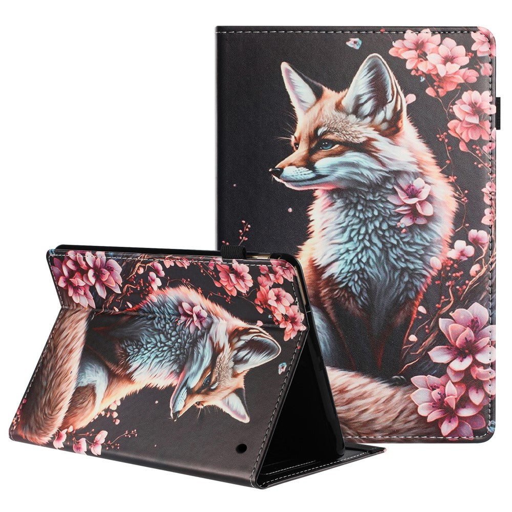 For Amazon Kindle Fire Max 11 2023 Tablet Case Litchi Texture Pattern Printing Leather Cover Auto Sleep  /  Wake with Card Holder