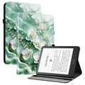 For Amazon Kindle Paperwhite (2024) / Kindle Colorsoft Leather Case Pattern Printed Stand Tablet Cover with Card Slots