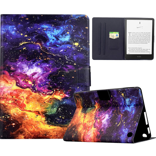 For Amazon Fire 7 (2022) Stand Case Pattern Printing Tablet Leather Cover with Auto Wake / Sleep