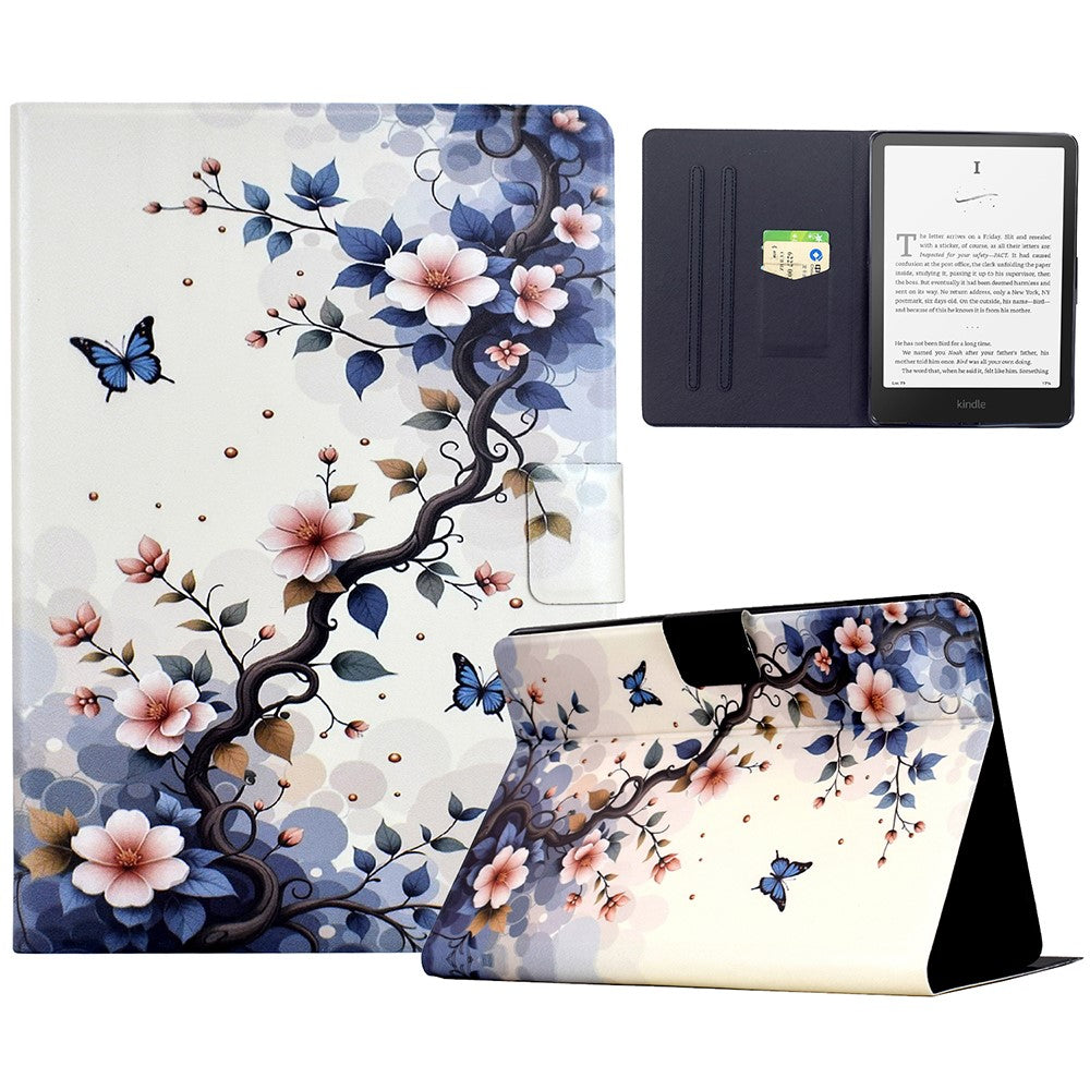 For Amazon Kindle 11th (2024) / 6" (2022) Stand Case Pattern Printing Tablet Leather Cover