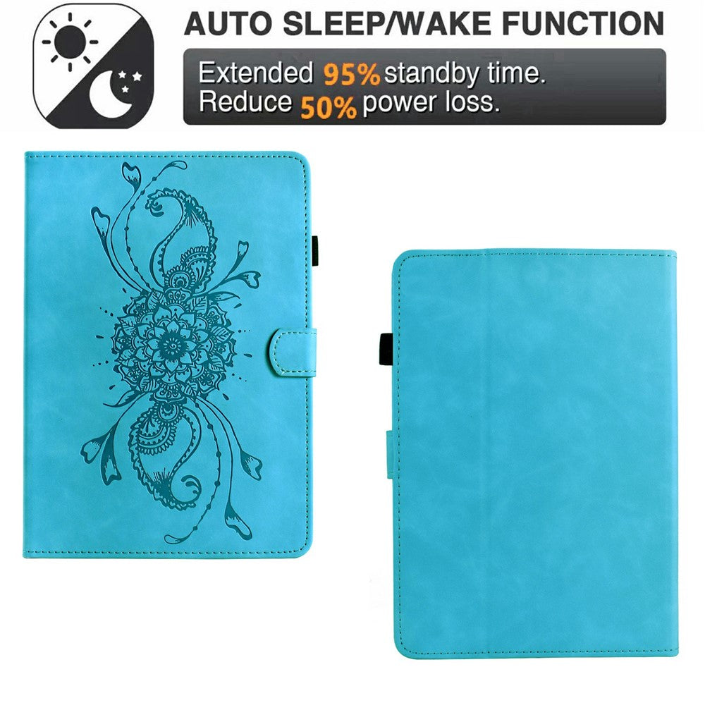 For Amazon Kindle Paperwhite 5 (2021) Case Mandala Imprinted Leather Tablet Cover with Card Slots