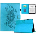 Leather Case For Amazon Kindle Paperwhite 4 (2018) / 3 (2015) / 2 (2015) / Paperwhite (2015) Mandala Imprinted Tablet Cover with Card Slots