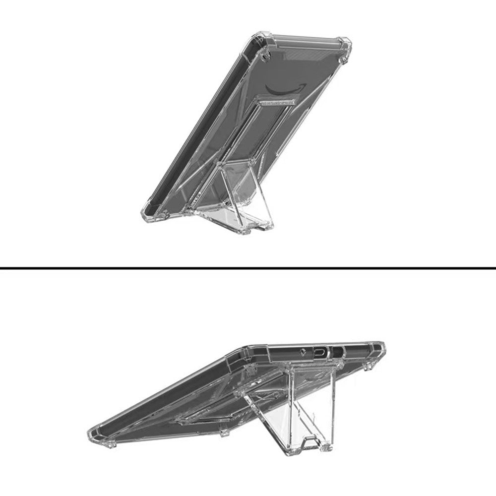 For Amazon Kindle Paperwhite 5 (2021) Clear Case Kickstand Shockproof TPU + PC Tablet Cover with Pen Slot
