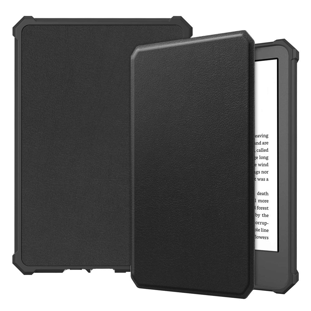 For Amazon Kindle 6 inch (2024) / (2022) PU Leather + TPU Case Full Protection E-Reader Cover with Auto Sleep / Wake