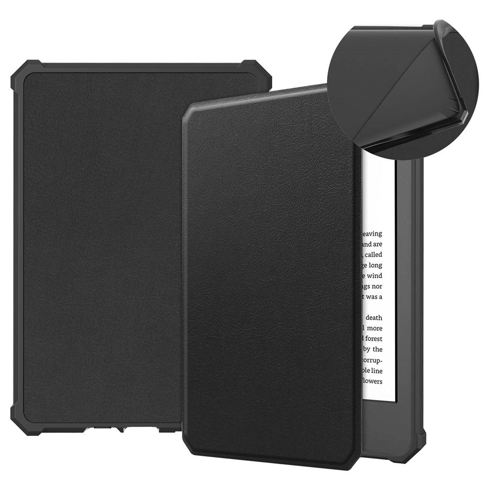 For Amazon Kindle 6 inch (2024) / (2022) PU Leather + TPU Case Full Protection E-Reader Cover with Auto Sleep / Wake