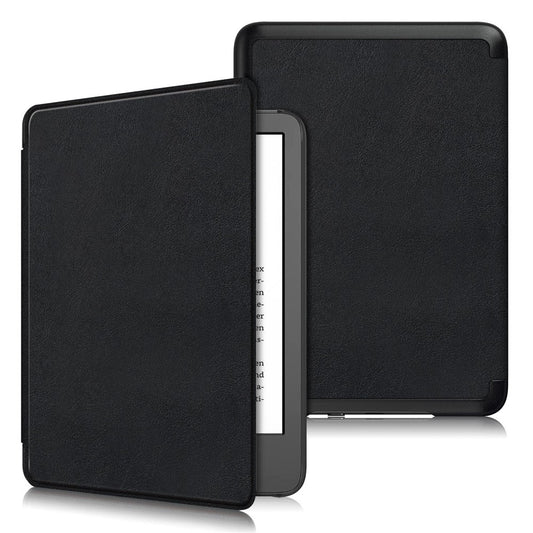 For Amazon Kindle 6" (2022) PU Leather Folio Case Auto Sleep / Wake Feature Solid Color Tablet Cover