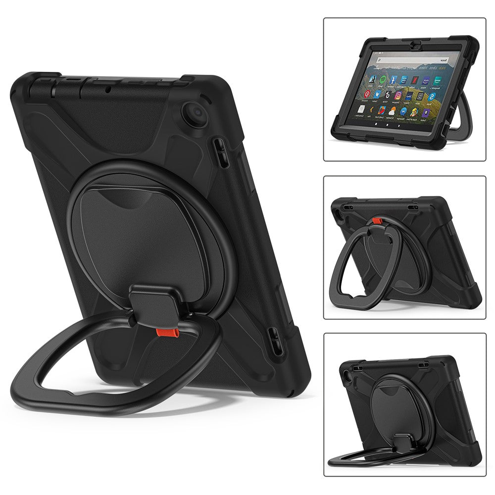 For Amazon Fire HD 8 (2022) / HD 8 (2024) Bump Proof Tablet Case PC+Silicone Protective Cover with Kickstand