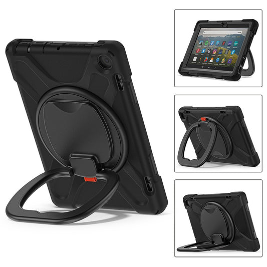 For Amazon Fire HD 8 (2022) / HD 8 (2024) Bump Proof Tablet Case PC+Silicone Protective Cover with Kickstand