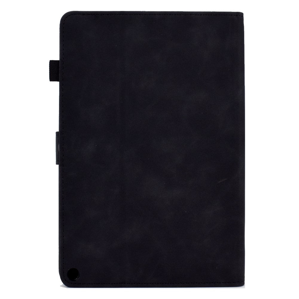 For Amazon Fire HD 8 (2020) Butterfly Flower Pattern Imprinted PU Leather Folio Flip Shell Stitching Line Stand Card Holder Tablet Cover with Auto Wake / Sleep Feature