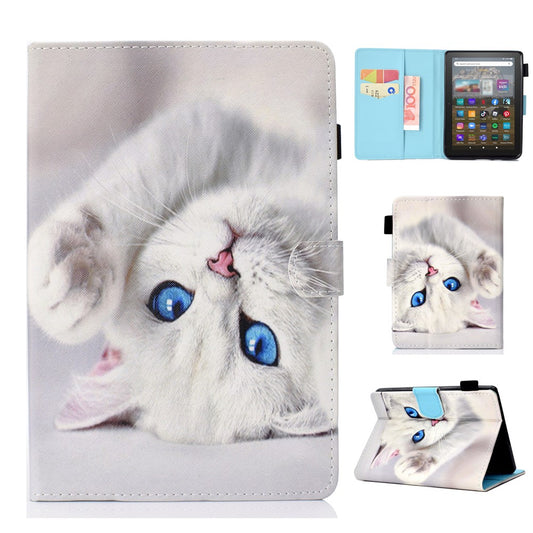 For Amazon Kindle Youth Edition 2022 Folio Flip Tablet Stand Case Stitching Line PU Leather Card Holder Protective Cover