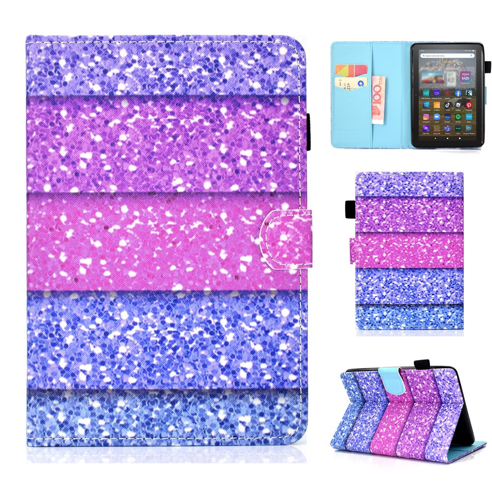 For Amazon Kindle Youth Edition 2022 Folio Flip Tablet Stand Case Stitching Line PU Leather Card Holder Protective Cover