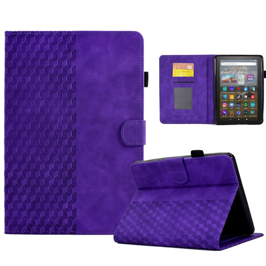 For Amazon Kindle Youth Edition 2022 PU Leather Folding Stand Cover Pattern Imprinted Card Holder Tablet Shell with Auto Wake / Sleep