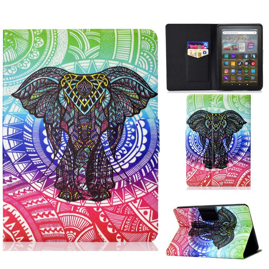 For Amazon Kindle Youth Edition 2022 Pattern Printing Flip Tablet Case PU Leather Card Holder Stand Magnetic Cover