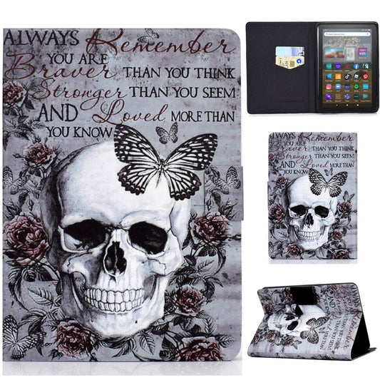 For Amazon Kindle Youth Edition 2022 Folio Flip PU Leather Cover Pattern Printing Card Holder Stand Protective Tablet Case