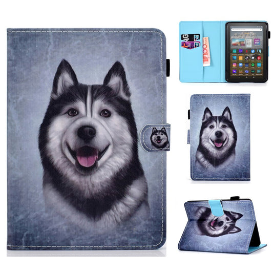 For Amazon Kindle Youth Edition 2022 Cover Stitching Line PU Leather Tablet Full Protection Case with Card Slots