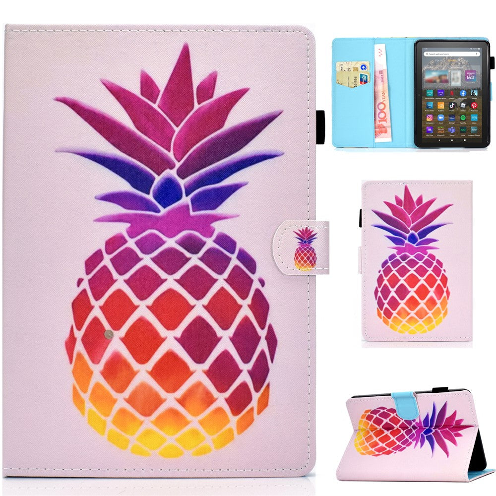 For Amazon Kindle Youth Edition 2022 Cover Stitching Line PU Leather Tablet Full Protection Case with Card Slots