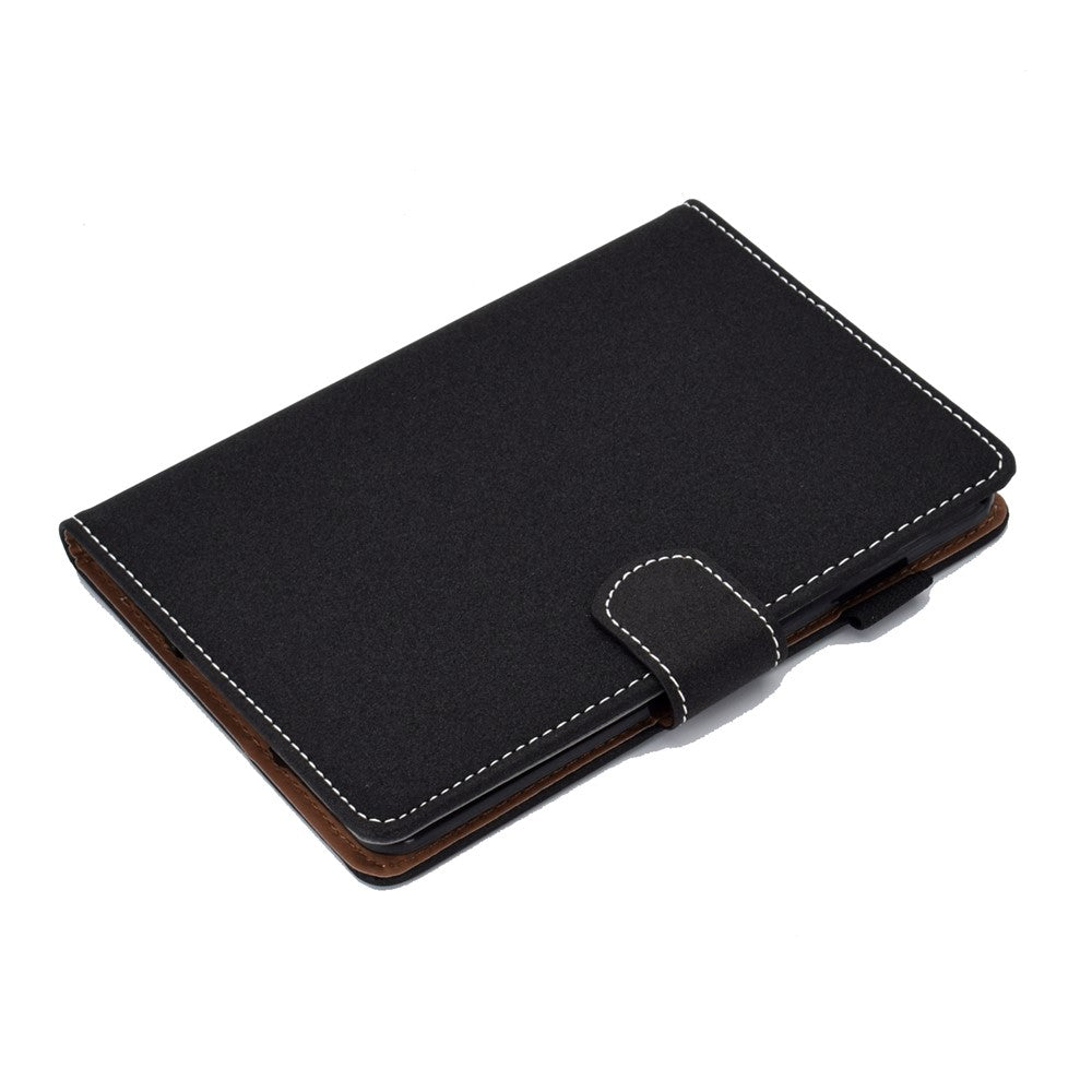 For Amazon Kindle Youth Edition 2022 PU Leather Stitching Line Tablet Case Card Slot Stand Folio Cover with Pencil Holder