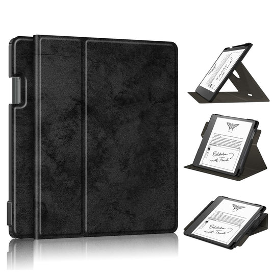 For Amazon Kindle Scribe (2024) / (2022) / Kindle Scribe Solid Color Tablet Case Textured Surface Anti-Scratch Magnetic Absorption Tablet Cover with 360-degree Rotary Kickstand