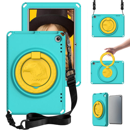 For Amazon Fire HD 8 (2022) / (2020) Shockproof EVA Case with Shoulder Strap, Waterproof Screen Protector