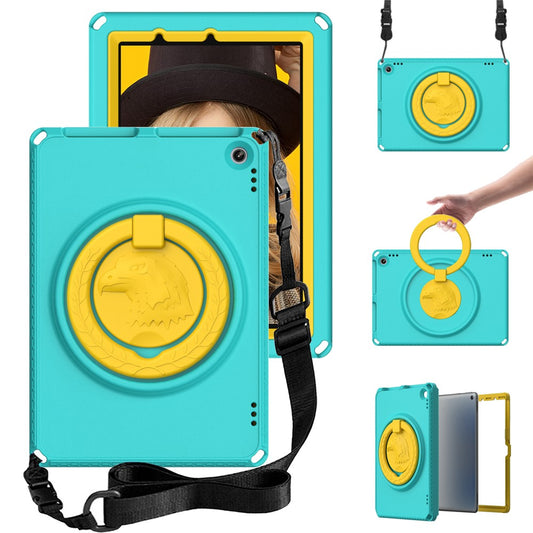 Hard EVA Case for Amazon Fire HD 10 (2021) Protective Cover with Shoulder Strap, Screen Film