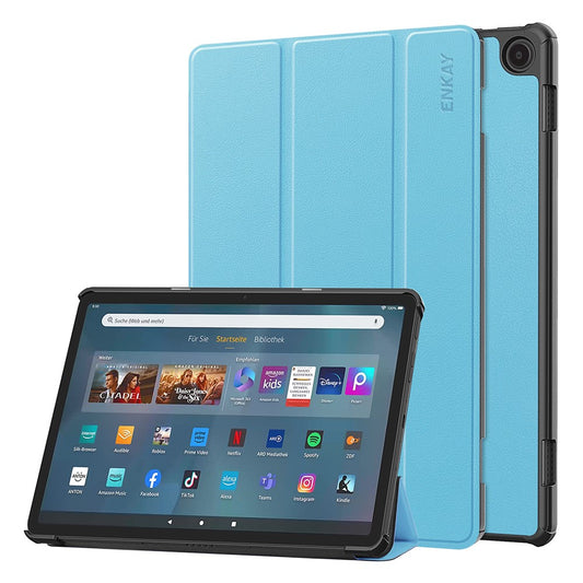 ENKAY HAT PRINCE For Amazon Fire Max 11 Trifold Stand Tablet Case Auto Wake / Sleep PU Leather+PC Cover