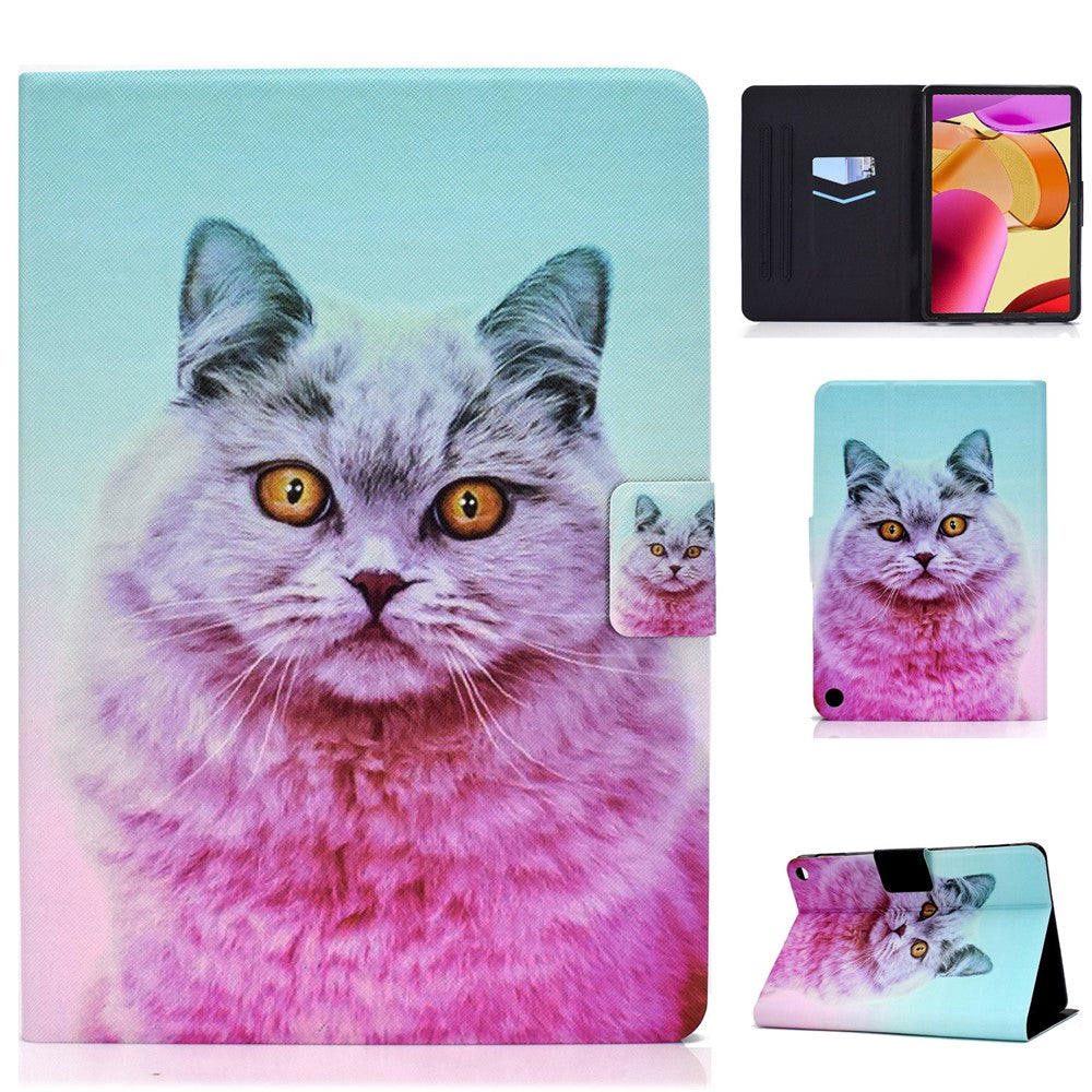 A1 Shockproof Case for Amazon Fire Max 11 PU Leather Cover Pattern Printed Tablet Stand Case with Card Slots