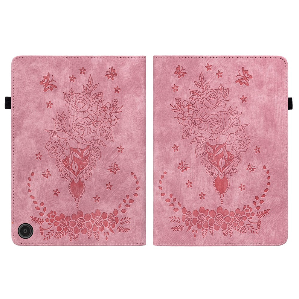 PU Leather Folio Stand Cover for Amazon Fire Max 11 , Imprinted Card Slots Shockproof Tablet Case