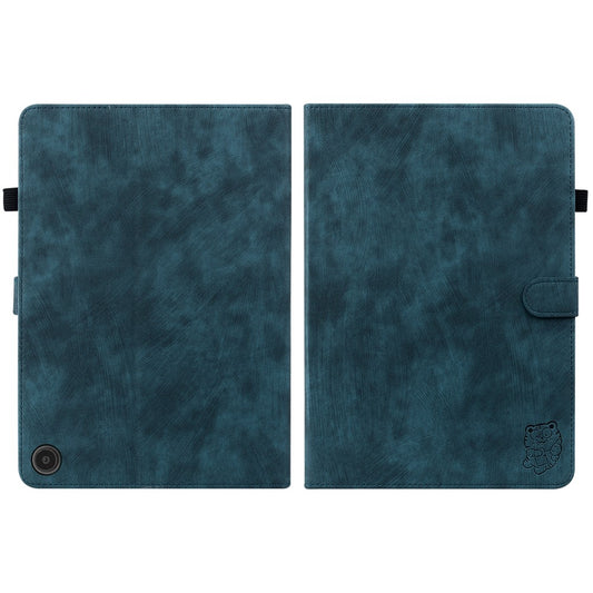 For Amazon Fire Max 11 Anti-Slip Stand Cover PU Leather Cute Tiger Pattern Card Slots Tablet Case