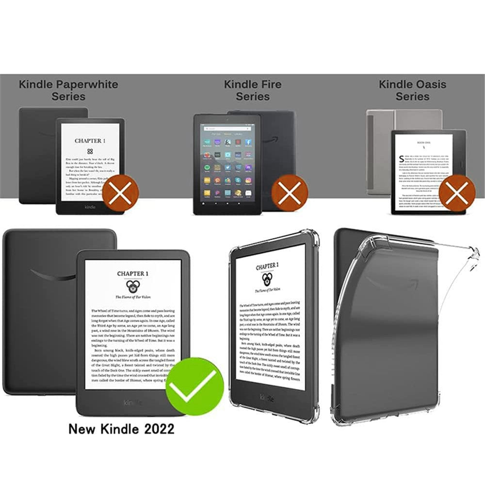 For Amazon Kindle 6 inch (2024) / (2022) Anti-drop TPU Case Reinforced Corners Protective Cover