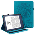 For Amazon Kindle 6 inch (2024) / (2022) PU Leather Tablet Case Tree Deer Imprinted Stand Cover with Card Holder