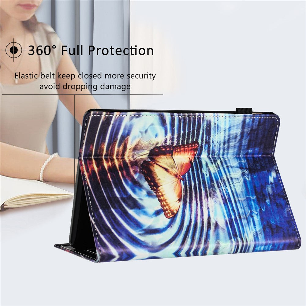 For Amazon Kindle Paperwhite 5 (2021) PU Leather Tablet Protective Case Pattern Printing Anti-drop Tablet Stand Shell