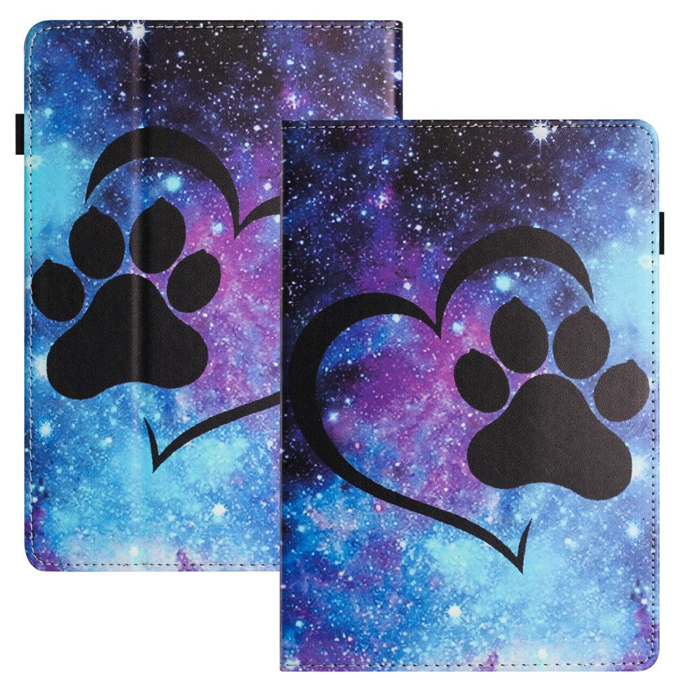 For Amazon Kindle Paperwhite 5 (2021) PU Leather Tablet Protective Case Pattern Printing Anti-drop Tablet Stand Shell
