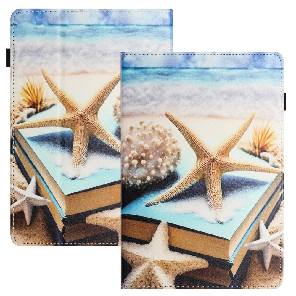 For Amazon Kindle Paperwhite 5 (2021) PU Leather Tablet Protective Case Pattern Printing Anti-drop Tablet Stand Shell