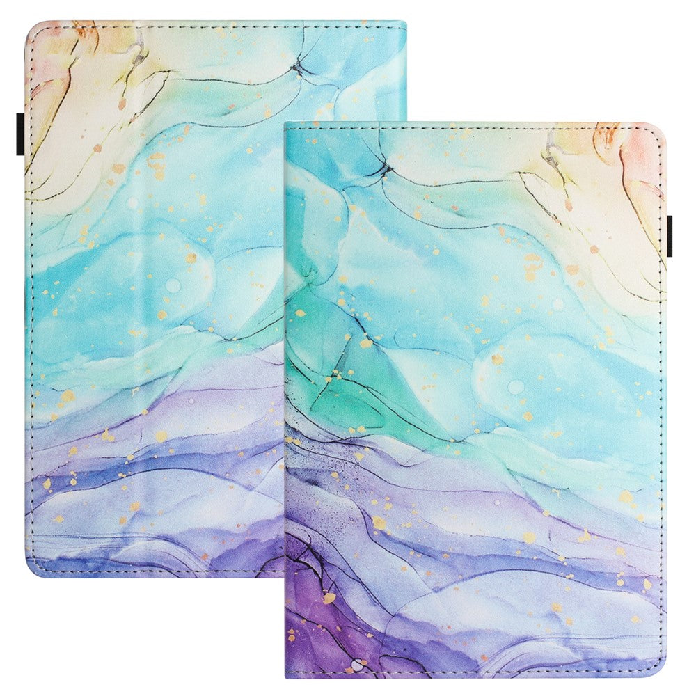 For Amazon Kindle Paperwhite 5 (2021) PU Leather Tablet Protective Case Pattern Printing Anti-drop Tablet Stand Shell