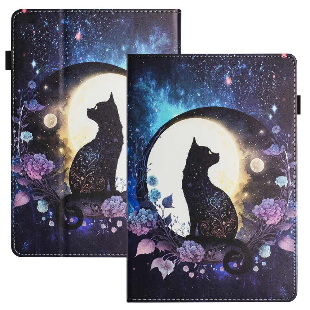 For Amazon Kindle Paperwhite 5 (2021) PU Leather Tablet Protective Case Pattern Printing Anti-drop Tablet Stand Shell