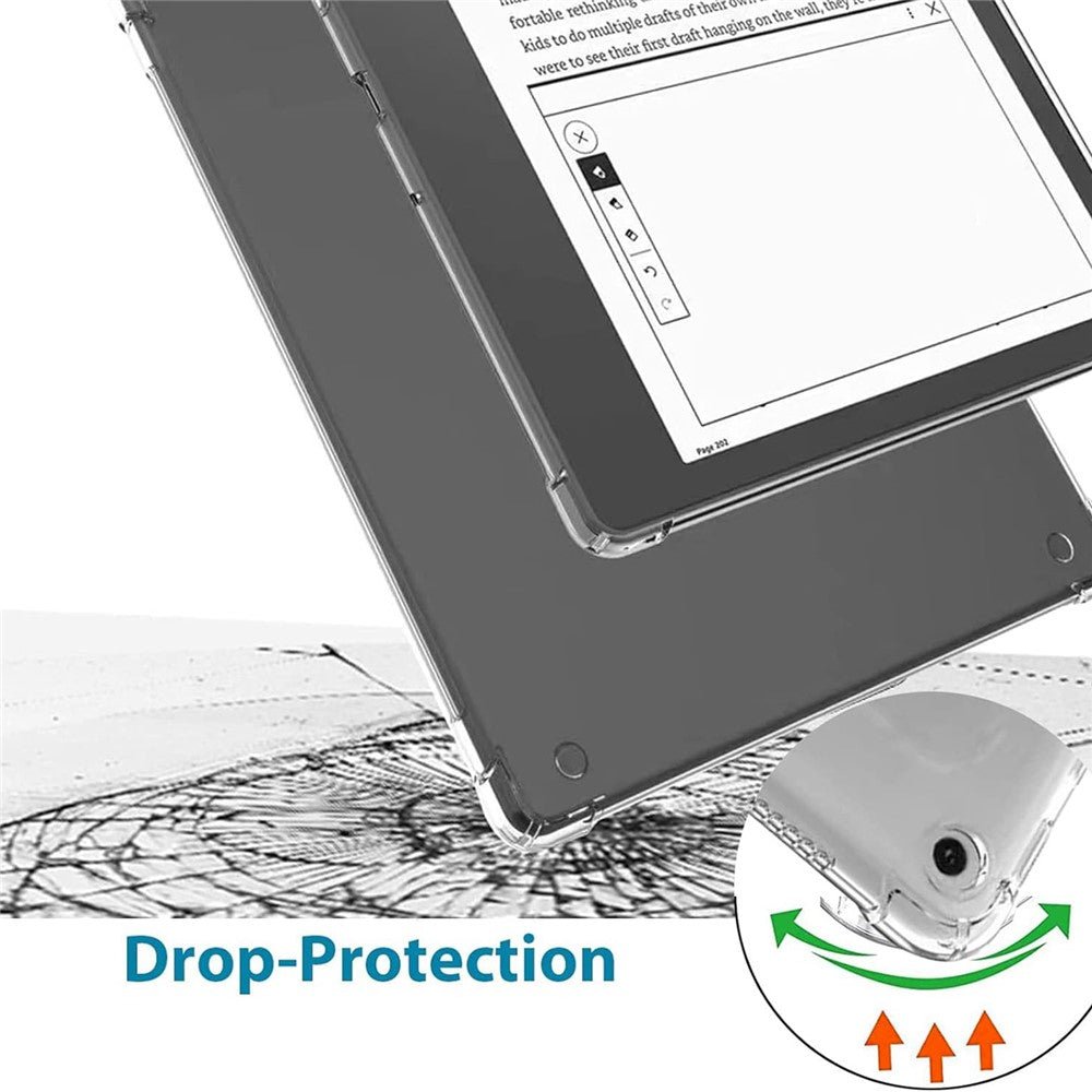 For Amazon Kindle Scribe TPU Case Anti-drop E-reader Transparent Cover