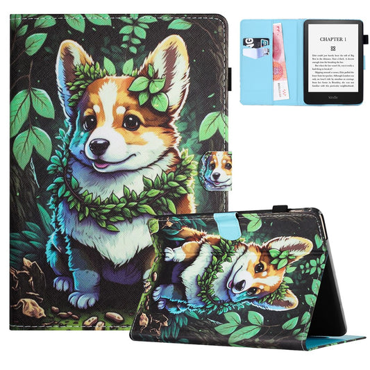 For Amazon Kindle 11th (2024) / 6'' (2022) Case Pattern Printing Leather Wallet E-Reader Cover