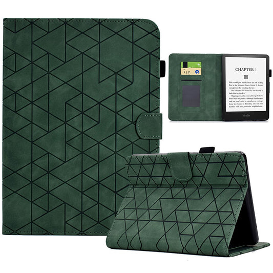 For Amazon Kindle 11th (2024) / 6'' (2022) Case Anti-Drop PU Leather Rhombus Pattern Stand E-Reader Cover