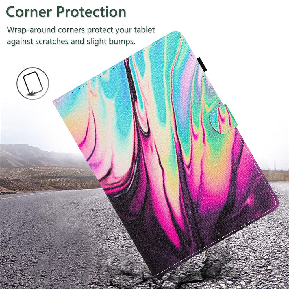 For Amazon Fire Max 11 Leather Case Viewing Stand Pattern Tablet Cover