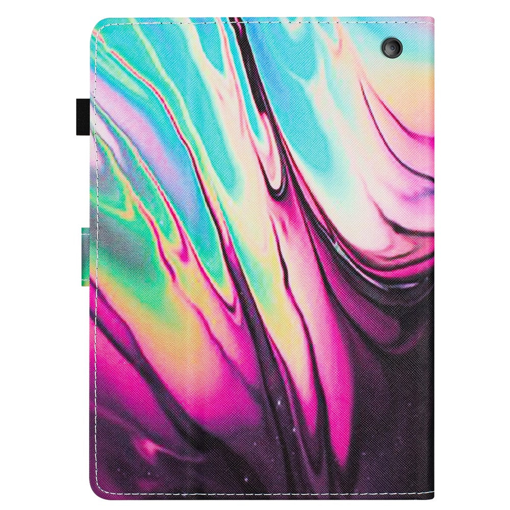For Amazon Fire Max 11 Leather Case Viewing Stand Pattern Tablet Cover