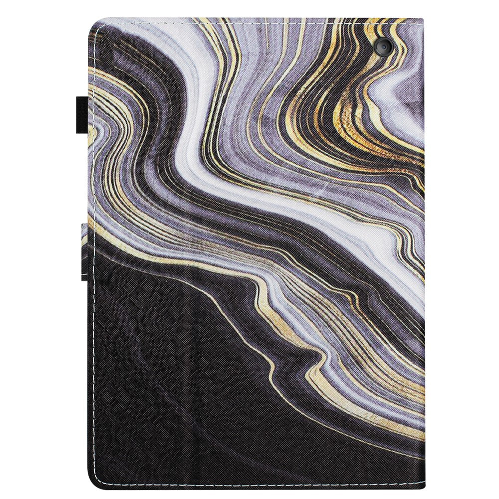 For Amazon Fire 7 (2022) Leather Smart Case Pattern Tablet Cover with Card Holder