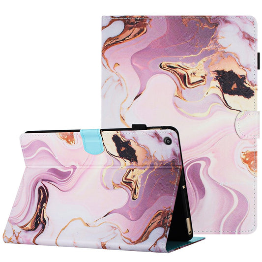 For Amazon Fire HD 10 (2015) / (2017) / (2019) Tablet Case Stand PU Leather Pattern Cover