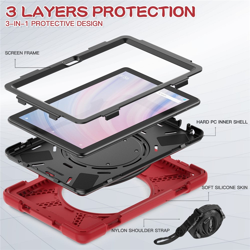 For Amazon Fire HD 10 (2023) Case Kickstand Rugged Tablet Cover with Shoulder Strap