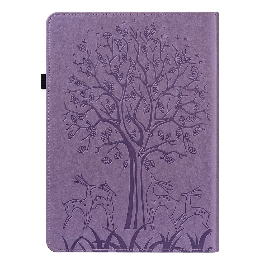 For Amazon Kindle Paperwhite (2024) / Kindle Colorsoft Case PU Leather Stand Tree Deer Imprinted Cover