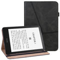 For Amazon Kindle Paperwhite (2024) / Kindle Colorsoft Case PU Leather Line Imprinted Cover with Elastic Band