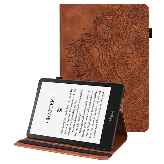 For Amazon Kindle Paperwhite (2024) / Kindle Colorsoft Case PU Leather E-Reader Cover with Card Slots Stand