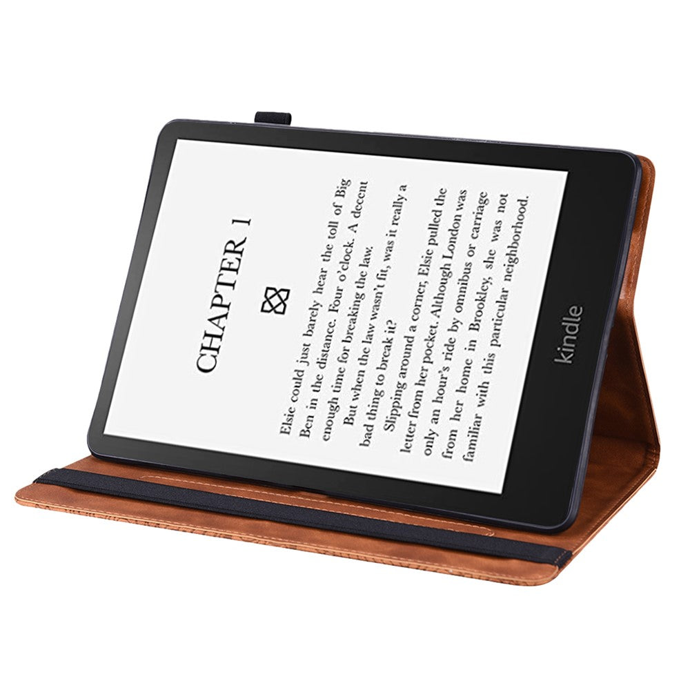 For Amazon Kindle Paperwhite (2024) / Kindle Colorsoft Case PU Leather E-Reader Cover with Card Slots Stand