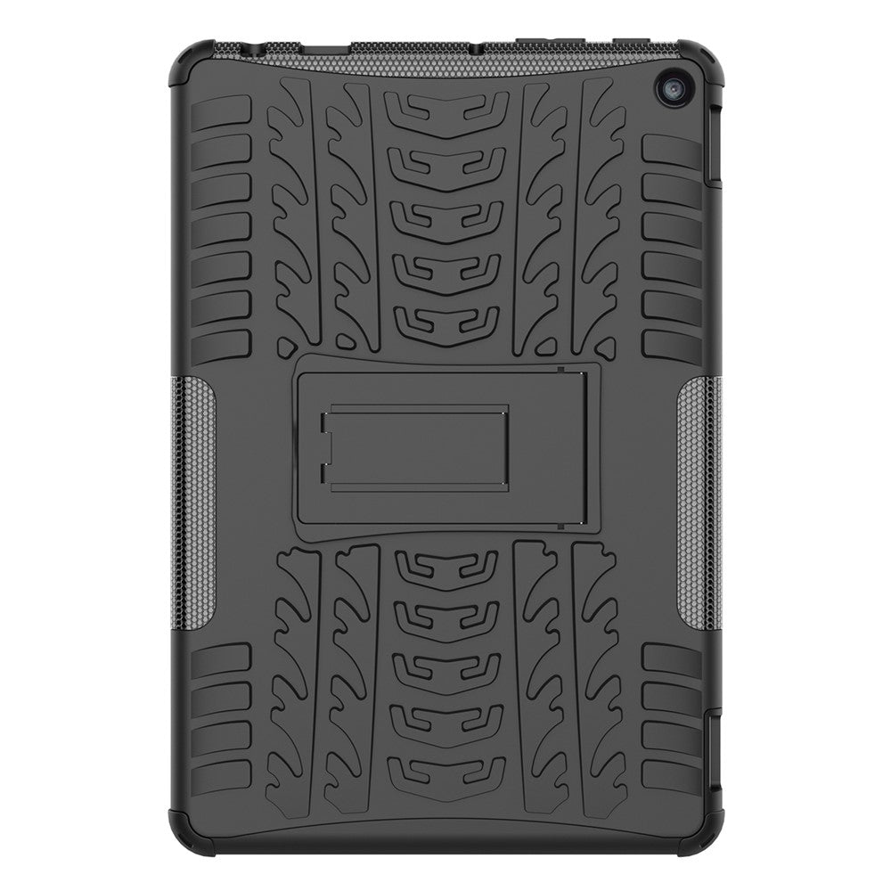 For Amazon Fire HD 10 (2023) Tablet Case Tyre Pattern PC+TPU Kickstand Cover
