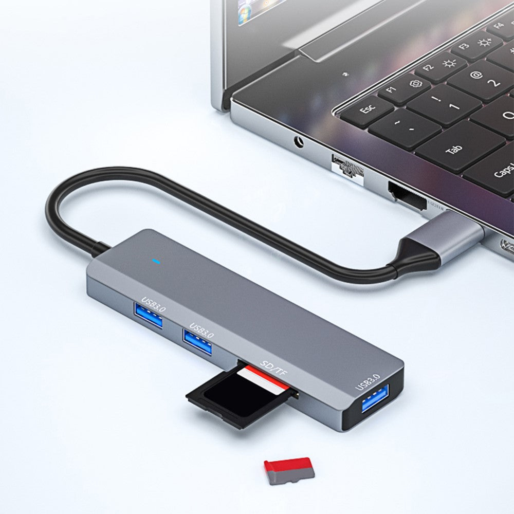ADS-310A Multi-Port Hub USB Adapter to 3xUSB 3.0+2xCard Reader Slots